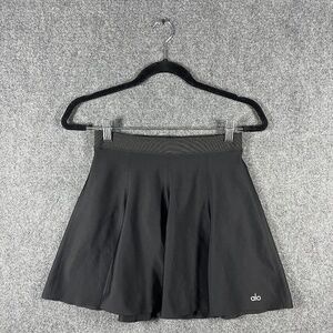 Alo Down The Line Airlift Tennis Skirt Black Womens Size Small #1429
